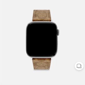 COACH Apple Watch Band- Khaki Signature Canvas Strap. Size 42mm/44mm.